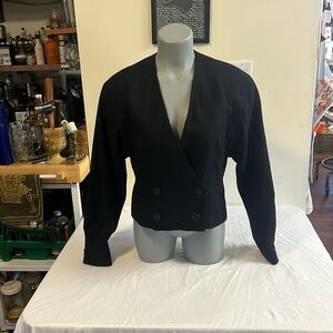 Vintage betty hanson Sportswear 100% Wool Black Blazer Size 10